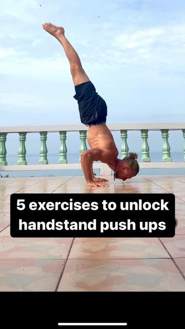 Theo Necker on Instagram: "Save it for later 💪🏻 It took me a long time to unlock handstand push ups cause I was working on the actual move, not respecting the progressions. I want you to learn quicker than me! Integrate those exercises in your practice and unlock the handstand push up soon! 💫 #handstand #calisthenics #handstandpress #yoga #handbalance #yogi #workout #workoutinspiration #handstandtutorial #howtohandstand #handstandinspiration #movememt #capoeira #breakdance #tutorial #challeng Hand Stand Push Up Progression, Handstand Push Ups, Breakdance Tutorial, Handstand Pushup Progression, Handstand Pushup, Push Up Beginner, Handstand Calisthenics, Handstand Tutorial, Vinyasa Yoga Poses