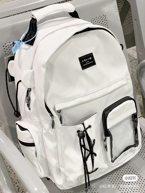 Black Backbag School, Cute School Bag Aesthetic, Backbag School Aesthetic, Bags Aesthetic School, Ransel Aesthetic, Tas Sekolah Korean Style, Korean School Backpack, School Bags Aesthetic, Aesthetic Bags For School