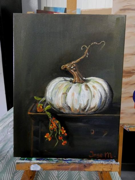 Fall Acrylic Painting Ideas, Fall Acrylic Painting, Fall Painting Ideas, Pumpkin Canvas Painting, Fall Pumpkins Painting, Fall Paintings, Fall Canvas Painting, Pumpkin Canvas, Fall Canvas