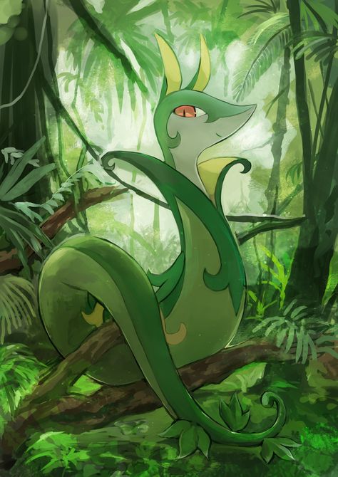 My number #1 Pokemon. I fell in love with this pokemon when I played Pokemon Black and White during 2010-2012 days. This Pokemon will always hold a special place in my heart. Pokémon Landscape, Serperior Pokemon, Rowlett Pokemon, Luxray Pokemon, Grass Pokemon, Grass Snake, Grass Type Pokemon, Pokémon White, Pokemon Starters