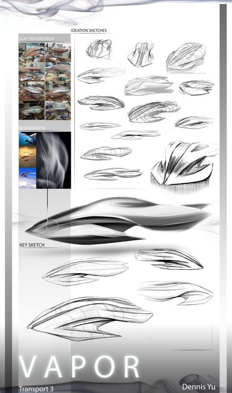 VAPOR speedform by Dennis Yu at Coroflot.com Speed Form Sketch, Speedform Sketch, Speed Form, Car Body Design, متحف فني, معرض فني, Bionic Design, Birds Illustration, Concept Models Architecture