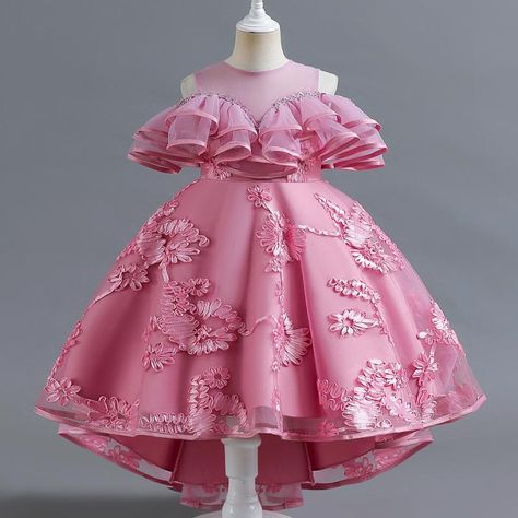 Occassion Dress, Baby Cut, Poncho Dress, Dress Children, Kids Fashion Dress, Baby Embroidery, Gowns For Girls, Princess Girl