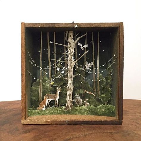 Shadow Box Kunst, Arte Pop Up, Altered Tins, Shadow Box Art, Assemblage Art, Nature Crafts, Shadow Boxes, Miniature Art, Art Plastique