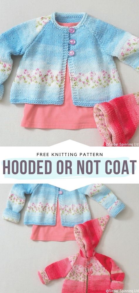 Free Baby Sweater Knitting Patterns, Knitting Space, Easy Baby Knitting Patterns, Knit Baby Jackets, Crochet Baby Jacket, Baby Cardigan Knitting Pattern Free, Doll Items