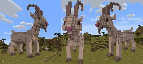 Goat Minecraft, Goat Statue, Shaped House, A Goat, Minecraft Houses, Goats, Minecraft, Statue, Building