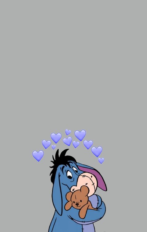 Eeyore Wallpaper Iphone Aesthetic, Cute Eeyore Wallpaper, Eeyore Drawing, Eeyore Wallpaper, Minimalist Wallpaper Phone, Cute Backgrounds For Iphone, Best Friend Wallpaper, Winnie The Pooh Pictures, Disney Icons