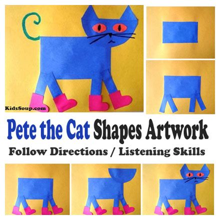 Pete The Cat Pattern, Pete The Cat School Shoes Craft, Pete The Cat Template, Preschool Pete The Cat, Pet Activities For Kids, Pete The Cat Craft, Gingerbread Template, Cat Gingerbread, Pete The Cat Art