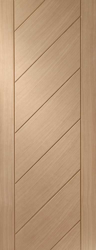 Internal Doors Modern, Oak Internal Doors, Groove Pattern, Flush Door Design, Flush Door, Single Door Design, Oak Door, Contemporary Doors, Modern Front Door