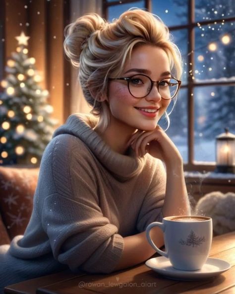 Cartoon Grandma, Disney Princess Fashion, Stylish Dpz, Girly Art Illustrations, Book Art Diy, Fete Anime, Wearing Glasses, Animated Drawings, Girls With Glasses