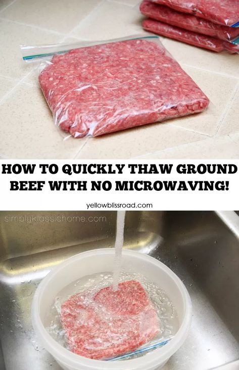 Freezing Meat, Yellow Bliss Road, Frozen Beef, Frozen Meat, Cooking Homemade, Dinner With Ground Beef, Hamburger Meat, Best Food Ever, Ground Beef Recipes