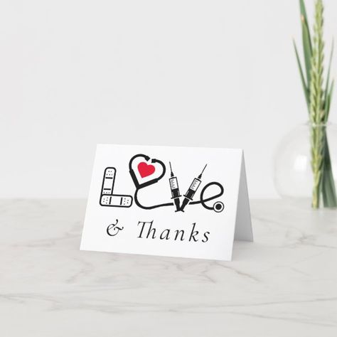 Medical Care Worker Love and Thank You Card Nurse Card Ideas, Doctor Journal, Cards For Nurses, Mother Day Cards, Thank You Typography, Nursing School Graduation Party, Hand Lettering Ideas, Kindness Cards, Thank You Cards From Kids