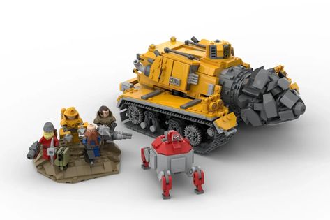 Deeprock Galactic, Deep Rock Galactic Comic, Deep Rock Galactic Art, Deep Rock Galactic Loot Bug, Lego Droideka, Deep Rock Galactic, Lego Wasteland, Lego Creative, Gamer Room