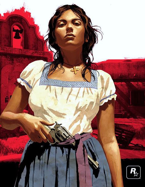 Macbain, Anthony - Luisa Fortuna (Game- 'Red Dead Redemption') -2b Mexican Culture Art, Cowboy Aesthetic, Red Dead Redemption Ii, Red Redemption 2, West Art, Cowboy Art, Rockstar Games, Red Dead, Mexican Culture