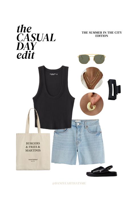 Travel Fits Comfy Summer, New York Day Outfit Summer, Humid Weather Outfit Summer, Outfit Inspo Comfy, Summer Travel Outfit, Fashion Inspo Summer, Board Outfit, Fashion New York, Comfy Summer Outfits