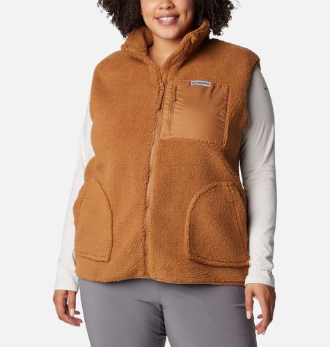 Women's Holly Hideaway™ Vest - Plus Size | Columbia Sportswear Columbia Vest, Sherpa Vest, Outdoor Vest, Cozy Design, Fleece Vest, Columbia Sportswear, Outdoor Woman, Fall Wardrobe, Outerwear Women