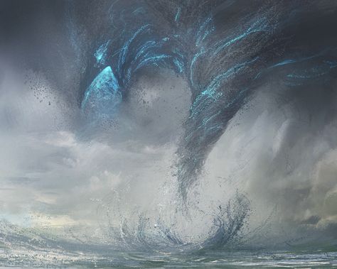 ArtStation - storm crow, Igor Kieryluk Storm Magic, Kingdom Landscape, Cyclone Art, Storm Art, Mtg Art, Fantasy Beasts, Water Art, Dungeons And Dragons Homebrew, Magic Art