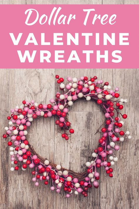 Valentines Wreath Ideas Dollar Tree, Diy Dollar Tree Valentine Wreath, Dollar Tree Valentine Wreath Ideas, Dollar Tree Valentines Crafts Diy, Valentines Wreaths Diy, Valentine's Wreath Diy, Dollar Tree Valentines Diy Ideas 2024, Dollar Tree Valentines Wreath, Dollar Tree Heart Wreath Diy