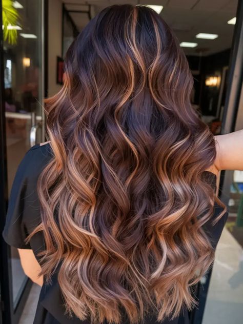 Top Ombre Hair Color Ideas for 2025: Perfect for Brunettes, Blondes, and Dark Hair Women Brunette Dyed Hair Ideas, Balayage For Dark Skin Tone, Brown Hair With Blonde Tips, Dark Hair Women, Dark Brown To Light Brown Ombre, Soft Caramel Highlights, Strawberry Hair Color, Blonde Hair Tips, Cinnamon Hair Colors