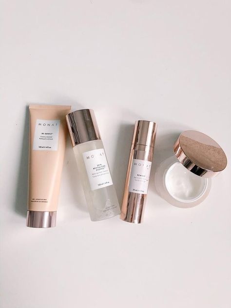 Monat, Skincare, Vegan Monat Aesthetic, Content Background, Monat Skincare, Gentle Skincare, Monat Products, Aesthetic Products, Skin Care Packaging, Best Skin Care Routine, Monat Hair