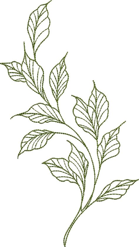 Leaves Branch, Machine Embroidery Design, Green Leaf Silhouette, Outline, Summer Garden, Instant Download, Monochrome Sketch Design - Etsy Flower And Leaves Design, Tropical Leaves Outline, Leaves Embroidery Design, Leaf Embroidery Pattern Design, Embroidery Leaf Pattern, Leaf Vine Drawing, Embroidery Sketches Design, Leave Sketch, Leafs Drawings