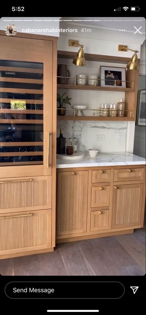 White Oak Dry Bar, Light Wood Wet Bar, Small Built In Bar, Small Wet Bar Ideas, Built In Bar Cabinet, Small Wet Bar, Luxury Basement, Cabin Addition, Bar Lounge Room