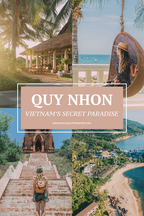 Get away from the bustling cities of HCMC and Hanoi and the more touristy Hoi An and Ha Long Bay! This slice of paradise might just be the best kept secret in Vietnam until now. Here's all you need to know about visiting in this Quy Nhon travel guide. I always find it mildly amusing when people call travelling a “holiday”. Anyone who has travelled (beyond a cruise ship or an all-inclusive resort) would know that travelling is as exhilarating as it is exhausting. I’ve spent the past few ye... Quy Nhon Vietnam, Ha Long Bay Cruise, Vietnam Travel Outfit, Vietnam Resorts, Vietnam Cruise, Vietnam Honeymoon, Vietnam Holiday, Vietnam Vacation, Vietnam Itinerary