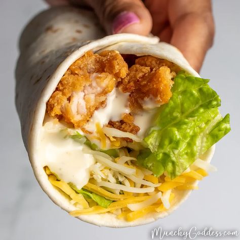 Chicken Snack Wraps, Chicken Snack Wrap, Snack Wraps, Breaded Chicken Strips, Snack Wrap, Chicken Snacks, Chicken Chunks, Romaine Lettuce Salad, Easy Air Fryer