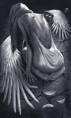 Fallen Angel Poetry: Broken Wings – Ariana R. Cherry: 5-Star Author Angelic Demon Demonic Angel, Angel And Demon Love Art, Angel Poetry, Arte Pin Up, Gothic Angel, Evil Angel, Broken Wings, Angel Artwork, Dark Angels