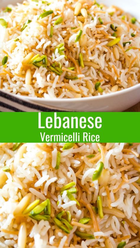 Lebanese Rice With Vermicelli, Safari Rice, Lebanese Rice Recipe, Lebanese Rice, Easy Rice Pilaf, Vermicelli Pasta, Rice Sides, Arab Food, Lifestyle Of A Foodie