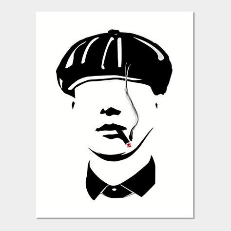 Peaky Blinders Art Drawing, Peaky Blinders Silhouette, Peaky Blinders Poster Art, Peaky Blinders Tattoo Ideas, Peaky Blinders Drawing, Cool Silhouette Art, Peaky Blinders Tattoo, Peaky Blinders Art, Peaky Blinders Merchandise