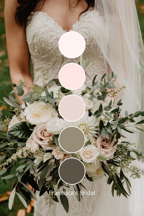 If you are looking for ideas to help you create your wedding color palette, then check out these beautiful pink wedding color ideas to help inspire you!! | Wedding theme | Wedding theme ideas | Wedding colors | Wedding color ideas | Wedding theme | Spring wedding color ideas | Summer wedding color ideas | Fall wedding color ideas | Winter wedding color ideas | Rose Gold Sage Green Wedding Color Schemes, Sage Green Fall Wedding Colour Palettes, Sage Green And Champagne Wedding Color Palettes, Elegant Spring Wedding Color Schemes, Wedding Color Schemes November, Sage Green Wedding Theme Color Palettes, Wedding Sage Green Colour Schemes, Spring Wedding Color Palette 2024, Sage Green Wedding Color Schemes