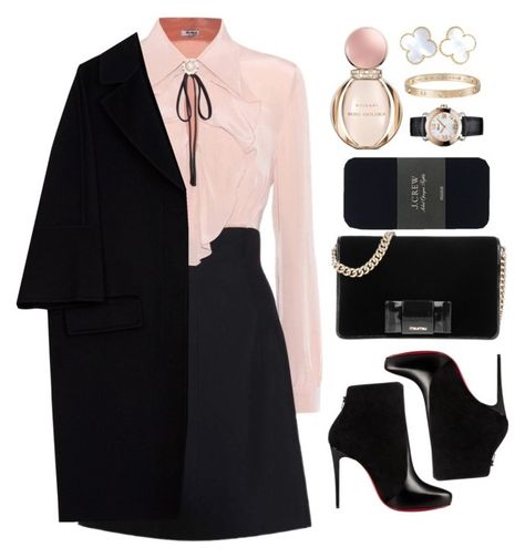 "Sleek n Sheek" by sleeknsheek ❤ liked on Polyvore featuring Miu Miu, Christian Louboutin, Bulgari, Cartier, Chopard, Van Cleef & Arpels, Marni and J.Crew Elegant Outfit Classy, Looks Chic, Van Cleef Arpels, Work Outfits Women, Van Cleef, Professional Outfits, Lookbook Outfits, Office Outfits, Polyvore Outfits