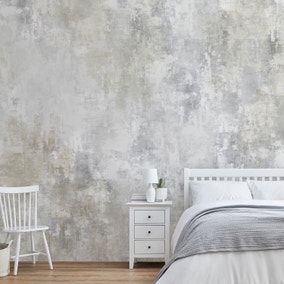 Marble Plaster Wall, Lime Wash Wallpaper, Bedroom Statement Wall, Wallpaper Ideas Bedroom, Modern Style Living Room Decor, Bedroom Revamp, Texture Stone, Venetian Plaster Walls, Blue Floral Wallpaper