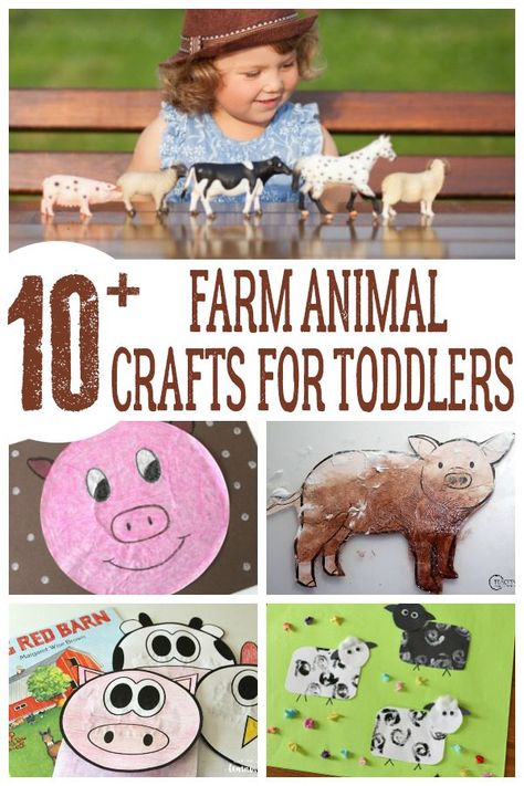 10 simple farm animal crafts ideal for spring to do with toddlers and preschoolers. These fun crafts are easy to do and set up and come with step-by-step instructions on getting creative with the little ones. Ideal for making at home or in your classroom. Farm Animal Creative Art Preschool, Animal Lessons, Farm Animal Crafts, Farm Animals Theme, Animal Nursery Theme, Farm Preschool, Farm Activities, Farm Crafts, Animal Crafts For Kids