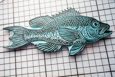 Angel Mural, Fish Linocut, Kids Printmaking, Fish Stamp, Linocut Artists, Pottery Fish, Printmaking Projects, Line Art Flowers, Relief Printmaking