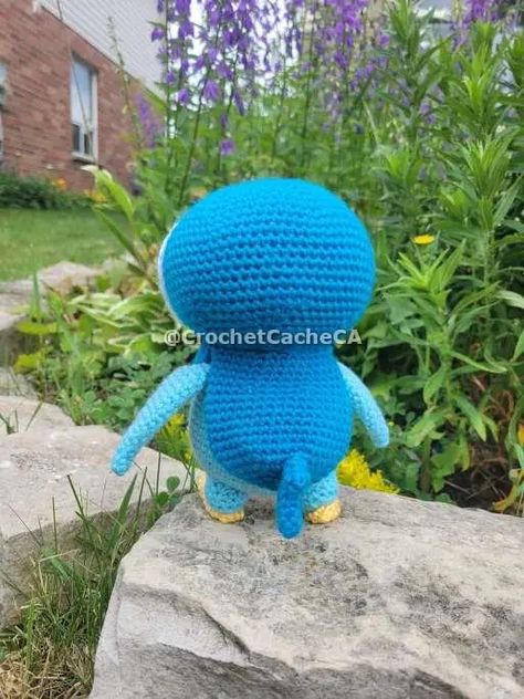 Crochet Piplup Pattern Free, Piplup Crochet Pattern Free, Piplup Crochet Pattern, Crochet Piplup, Crochet Aurigami, Pokemon Crochet Pattern, C2c Crochet Pattern Free, Childhood Characters, Blue Face Mask