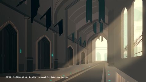 RWBY - Beacon hallway concept Rwby Beacon Academy, Dorm Artwork, Japanese Places, Rhyolite Ghost Town, Beacon Academy, Usa Road Trip Ideas, Landscape Drawing Tutorial, Usa Road Trip, Road Trip Ideas