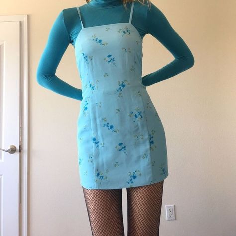 Pinterest @sweetness Cyan Outfit, Beige Rainbow, 2000s Baby, Dress Shorts, Blue Romper, Fashion Fits, Romper Dress, Looks Style, Early 2000s