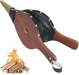 Gtongoko Fireplace Bellows Air Blower Cast Nozzle 14.8" x 5.6" for Outdoor Camping BBQ Grill Chimney Hand Bellow Pump Pit Barbeque Fire Tools Accessories with Hanging Strap, Brown Southwest Cabin, Fire Tools, Fireplace Bellows, Camping Bbq, Air Blower, Bellows, Bbq Grill, Tools Accessories, Outdoor Camping