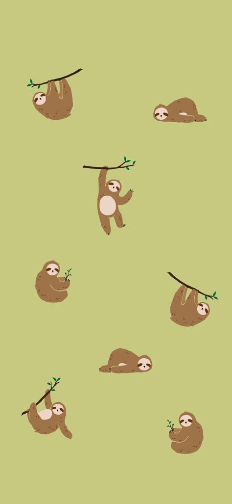 Sloth Wallpaper Iphone, Sloth Wallpaper, Chat Background, Minimalist Wallpaper, Wallpapers Backgrounds, Pretty Wallpaper Iphone, Pretty Wallpapers Backgrounds, Forest Animals, Wallpaper Iphone Cute