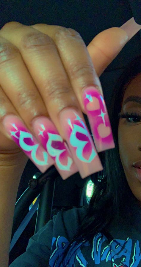 Archive Nails, Rapper Nails, Angel Number Nails, Number Nails, Gemini Mood, Airbrushed Nails, Gemini Nails, Urban Nails, Vegas Nails