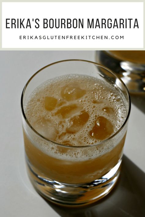 If you think bourbon is best for cold Winter days, think again! This bourbon margarita is a refreshing cocktail perfect for even the hottest days of Summer. | Erika's Gluten-free Kitchen erikasglutenfreekitchen.com Margarita With Grand Marnier, Bourbon Margarita, Whiskey Based Cocktails, Four Roses Bourbon, Bulleit Bourbon, Gluten Free Kitchen, Refreshing Cocktail, Agave Syrup, Grand Marnier