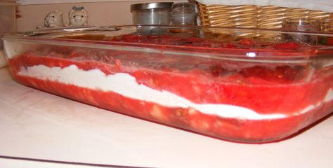 I got this recipe from my mother-in-law many years ago.  It is a jello salad that is easy to make and sure to please.  I make it every Thanksgiving as none of my family really likes cranberries.  I… Strawberry Congealed Salad, Salad With Sour Cream, Strawberry Jello Salad, Nut Salad, Strawberry Salad Recipe, Congealed Salad, Jello Mold Recipes, Christmas Strawberry, Strawberry Recipe