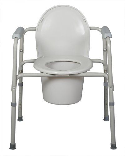 Medline 4-in-1 Steel Commode Bedside Commode, Commode Chair, Metal Folding Chairs, Bathroom Safety, Towel Racks, Cast Iron Cooking, Grab Bars, Safety Equipment, Elderly Care