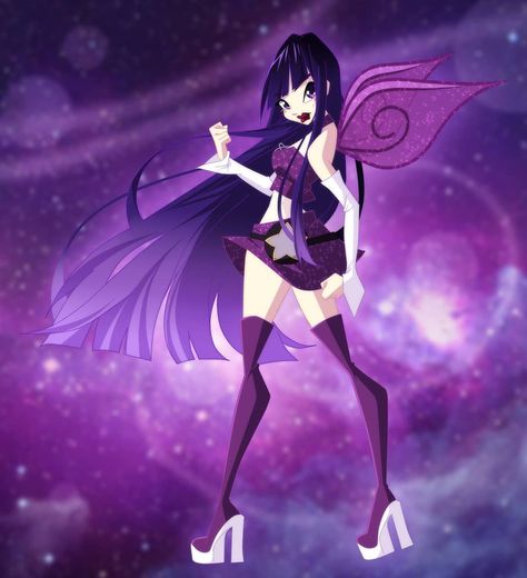 Fairy Oc, Winx Fanart, Ballerina Silhouette, Moon Fairy, Bloom Winx Club, Human Drawing, Dark Fairy, Beautiful Fairies, Fairy Angel