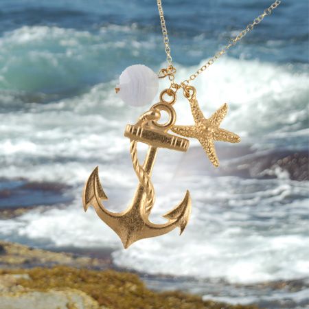 Our Love Is An Anchor... Casual Weekend Outfit, Beautiful Ocean Pictures, Magic Potion, Amazing Dresses, Anchor Charm, Anchor Necklace, Pakistani Bridal Dresses, Casual Weekend, Beautiful Ocean