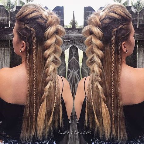 Long Hair Braided Hairstyles, Different Braid Styles, Braids Blonde, Viking Braids, Different Braids, Viking Hair, Blonde Hair With Highlights, Braided Hairstyles Tutorials, Braid Hairstyles