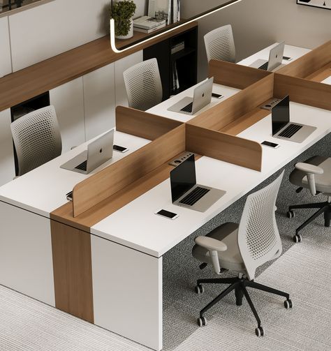 Modern Contemporary Office, Open Concept Office, Cubicle Design, Workstations Design, Contemporary Office Design, Office Desk Designs, Office Table Design, Office Interior Design Modern, Coworking Office