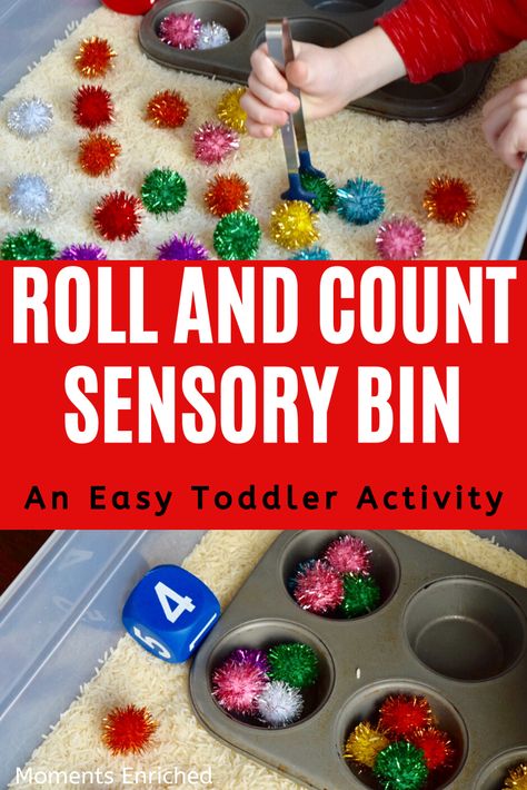 Number Sensory Bin, Counting Sensory Bin, Preschool Number Crafts, Toddler Fine Motor Activities, Activity Sensory, Math Literacy Activities, Number Crafts, Sensory Kits, Toddler Games