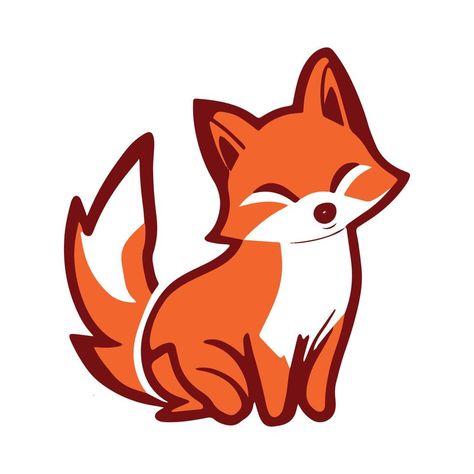 Fox Drawings, Fox Vector, Fox Cartoon, Fox Fire, Fox Drawing, Animal Drawings Sketches, Fox Logo, Mini Collection, Silhouette Ideas